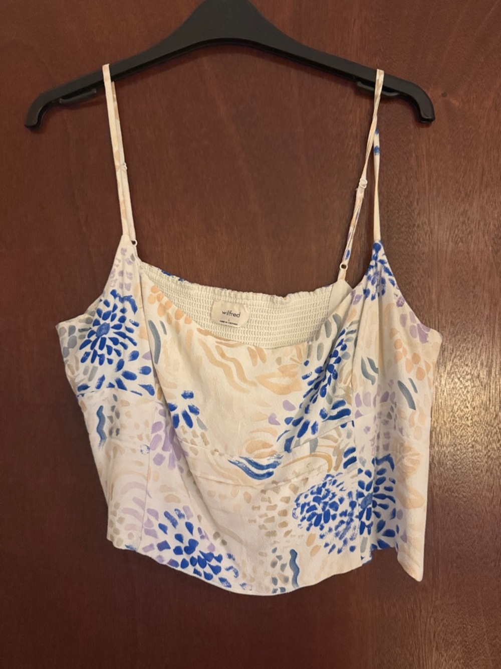 Wilfred Floral Camisole in Cream, Blue and Lavender